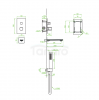 LAVEO Tores - bateria wannowa podtynkowa z zestawem natryskowym BVT_011P